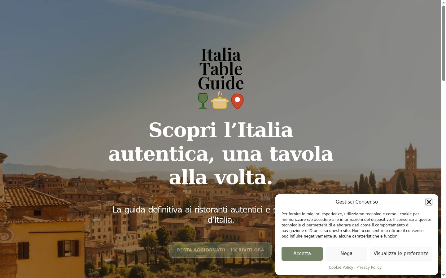 Képernyőkép a bármilyen interakció előtt megjelenő hozzájárulási bannerről