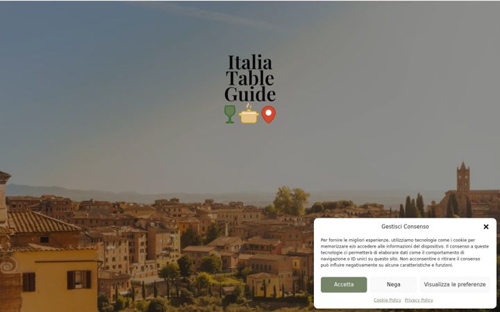 Screenshot of italiatableguide.com