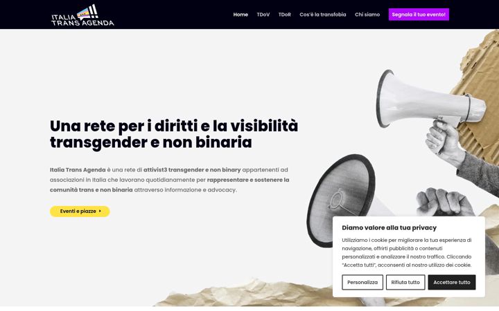Screenshot of italiatransagenda.it