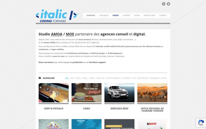 Screenshot of italic.fr