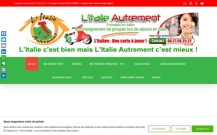 Screenshot of italie-autrement.fr