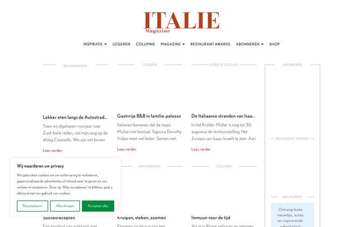 Screenshot of italiemagazine.nl