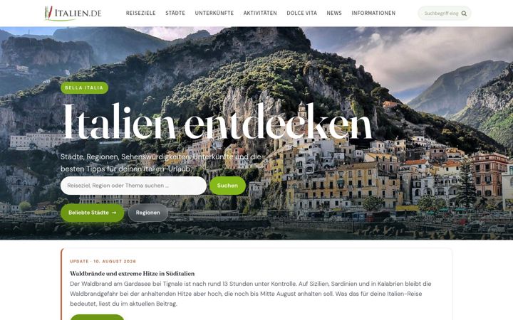Screenshot of italien.de