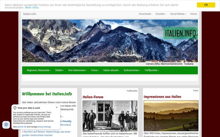 Screenshot of italien.info