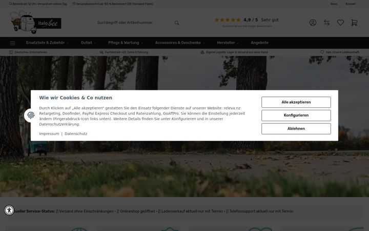 Screenshot of italobee.de