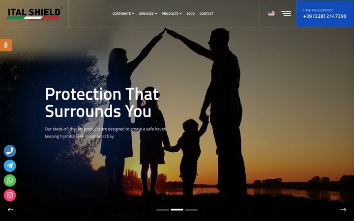 Screenshot of italshield.com