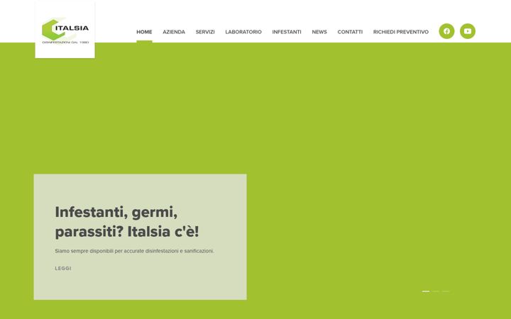 Screenshot of italsiadisinfestazioni.it