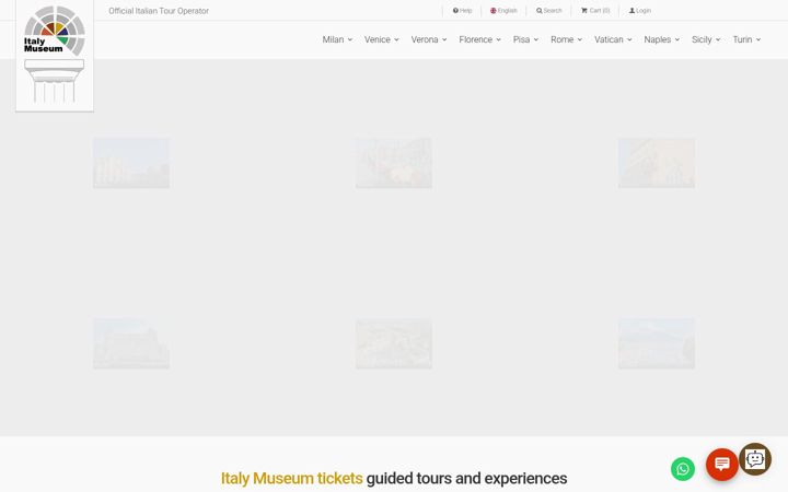 Screenshot of italy-museum.com