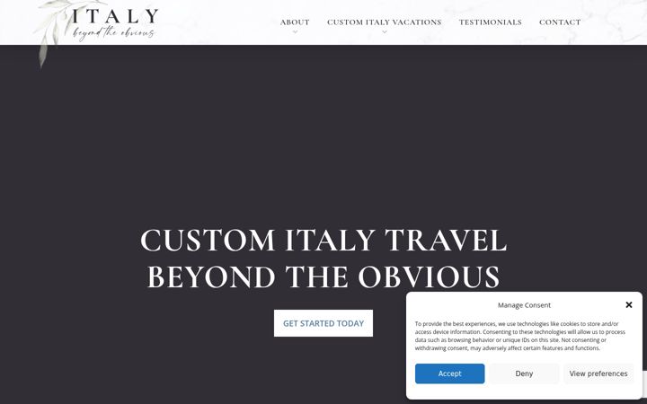 Screenshot of italybeyondtheobvious.com