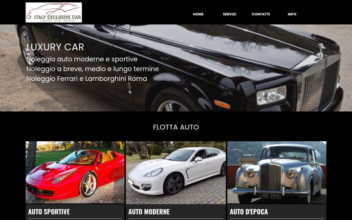 Screenshot of italyexsclusivecar.com