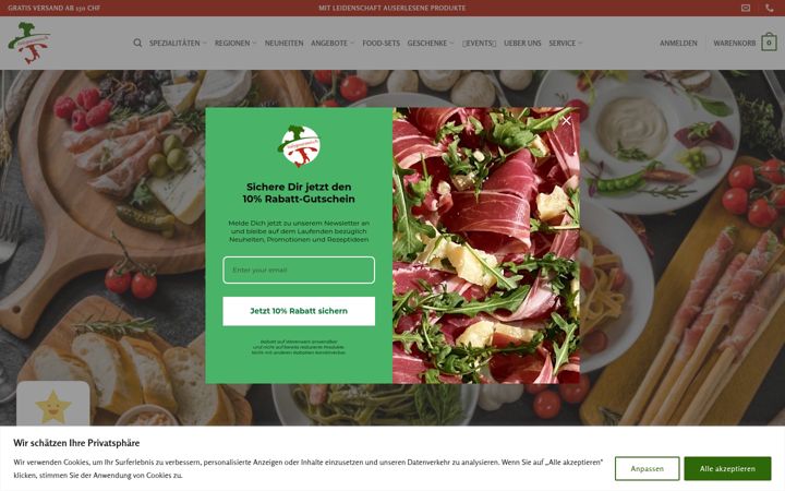 Screenshot of italygourmet.ch