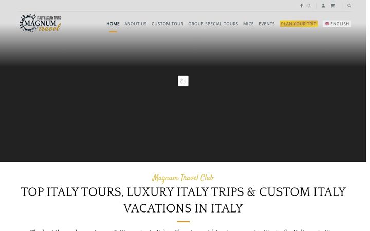 Screenshot of italyluxurytrips.com