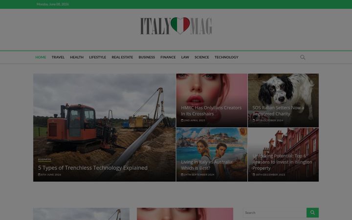 Screenshot of italymag.co.uk