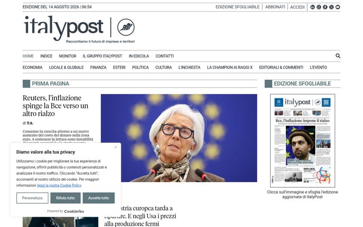 Screenshot of italypost.it