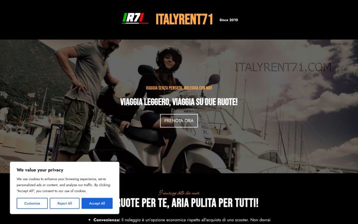 Screenshot of italyrent71.com