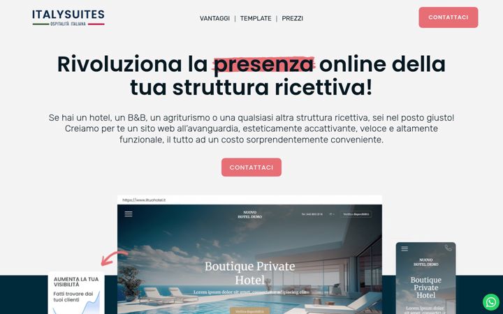 Screenshot of italysuites.it