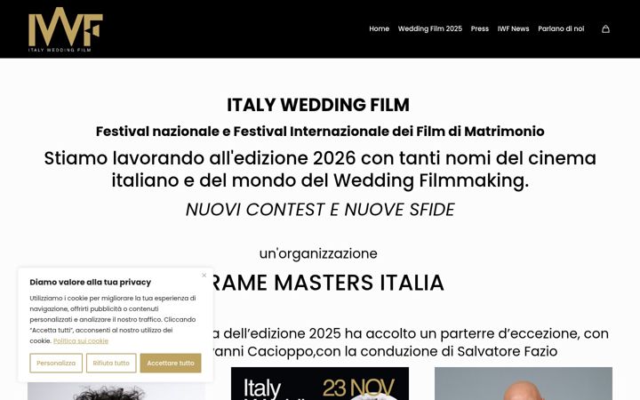 Screenshot of italyweddingfilm.it