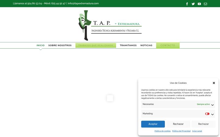 Screenshot of itapextremadura.com