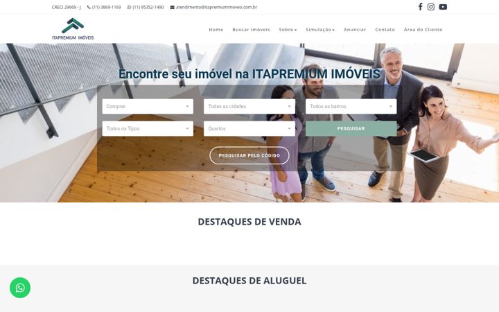 Screenshot of itapremiumimoveis.com.br