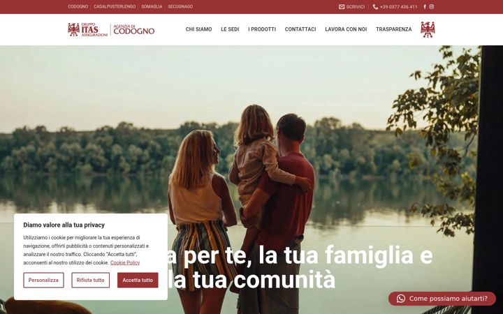 Screenshot of itasassicurazionicodogno.it
