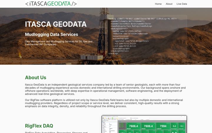 Screenshot of itascageo.com