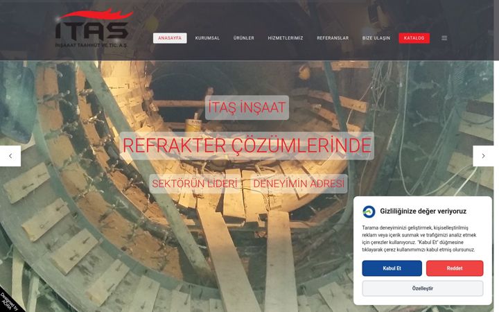 Screenshot of itasinsaat.com.tr