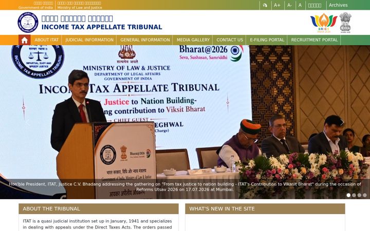 Screenshot of itat.gov.in
