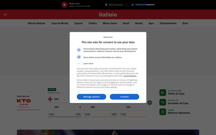 Skærmbillede af itatiaia.com.br