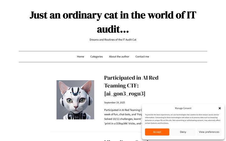 Screenshot of itauditcat.com