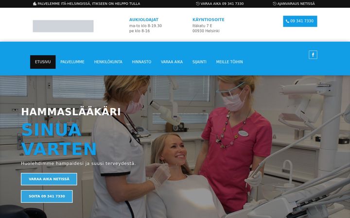 Screenshot ta' itavaylanhammaslaakarit.fi