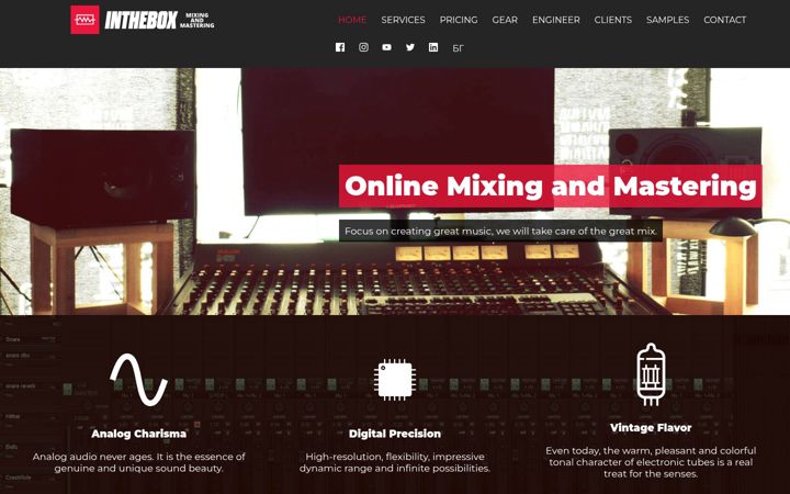 Screenshot of itb-onlinemixing.com