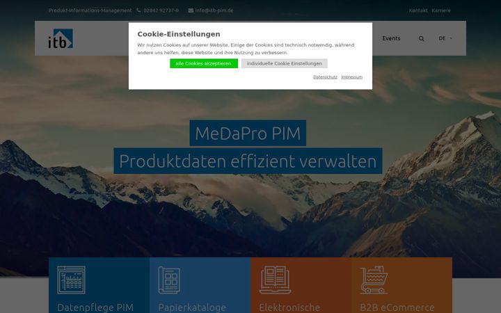 Screenshot of itb-pim.de