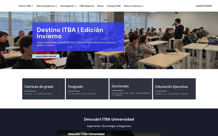 Screenshot von itba.edu.ar