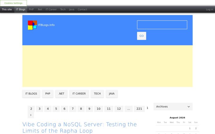 Screenshot of itblogs.info