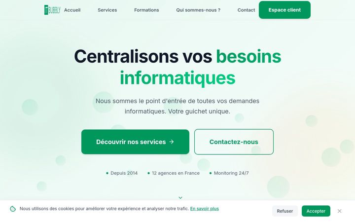 Screenshot of itbubbly.com