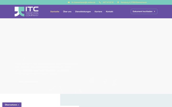 Screenshot of itc-bremerhaven.de