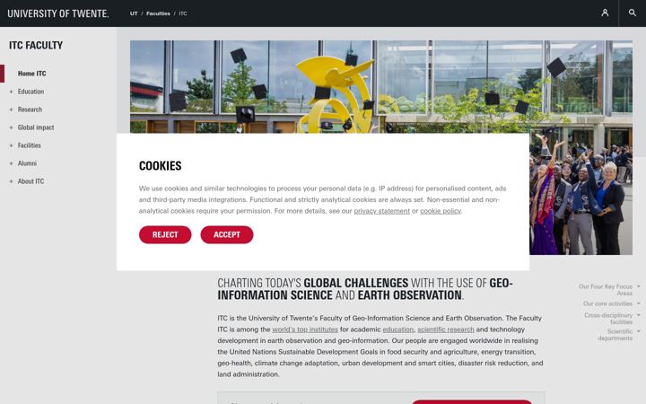 Screenshot of itc.nl