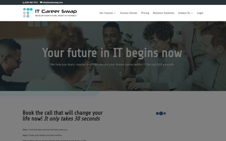 Screenshot of itcareerswap.com