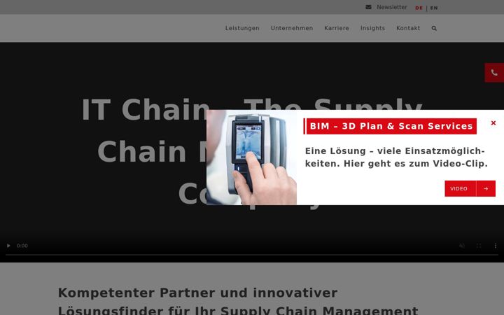Ekraanipilt saidist itchain.de