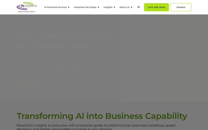 Screenshot of itcinfotech.com