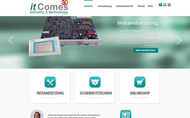 Screenshot of itcomes.de