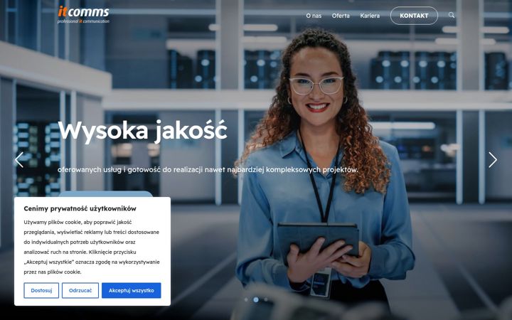 Screenshot of itcomms.eu