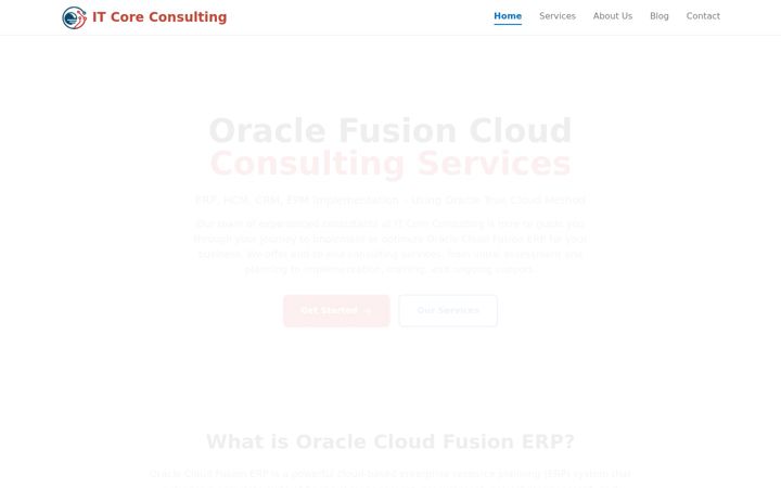 Screenshot of itcoreconsulting.com