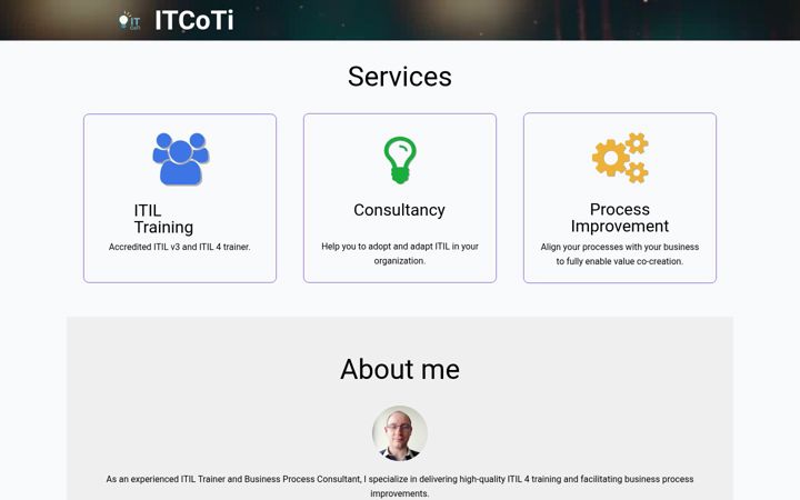 Screenshot of itcoti.be