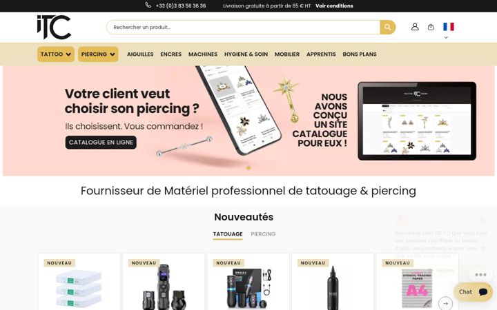 Screenshot of itcpiercing.com