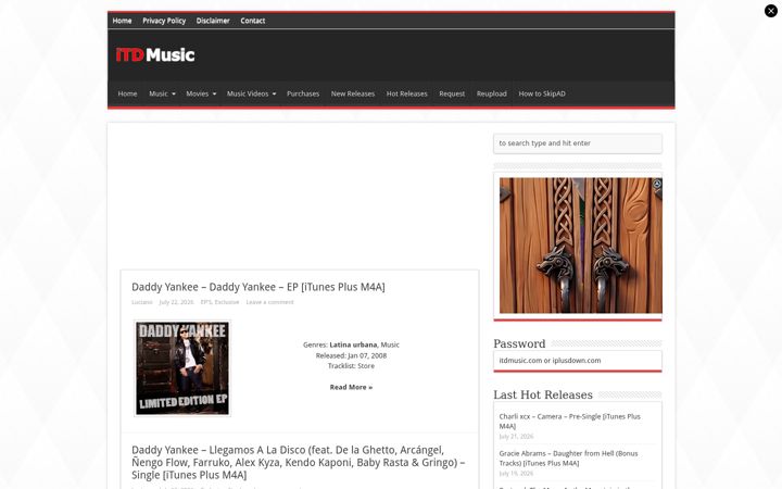 Screenshot of itdmusicy.com