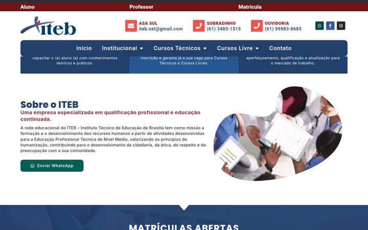 Screenshot of itebdf.com.br