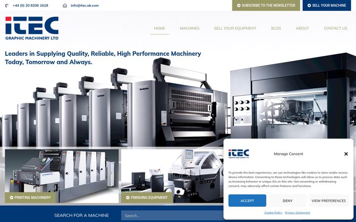 Screenshot of itec.uk.com