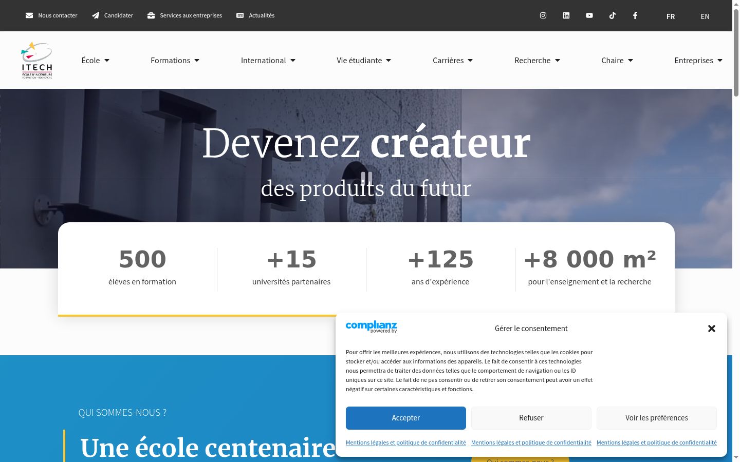 Screenshot tal-banner tal-kunsens muri qabel kwalunkwe interazzjoni