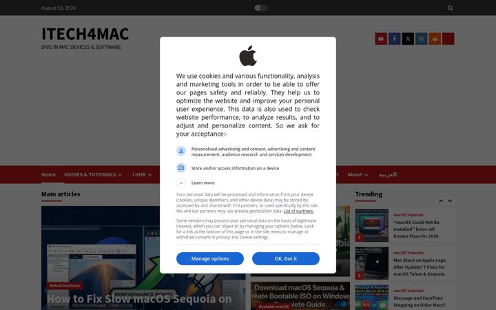 Screenshot of itech4mac.net
